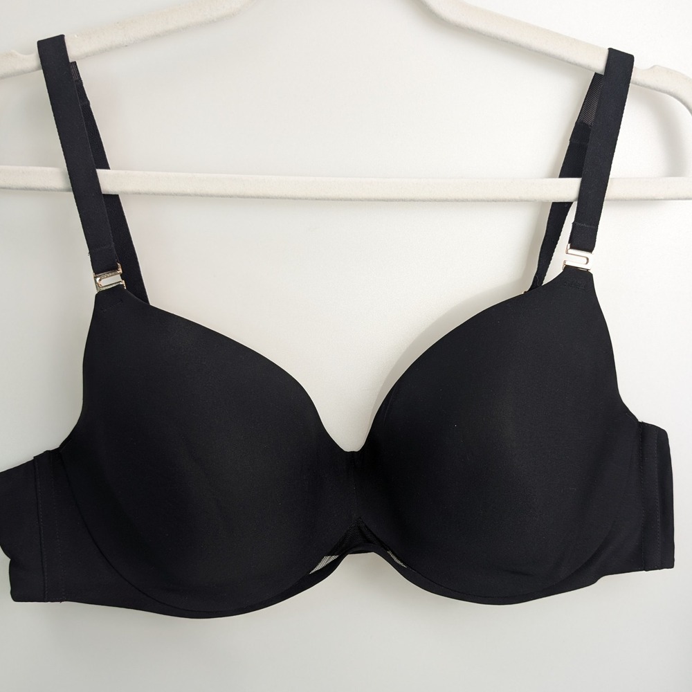 Soma Bodify Perfect Coverage Underwire Bra Size 40C Black T Shirt Seamless Lined